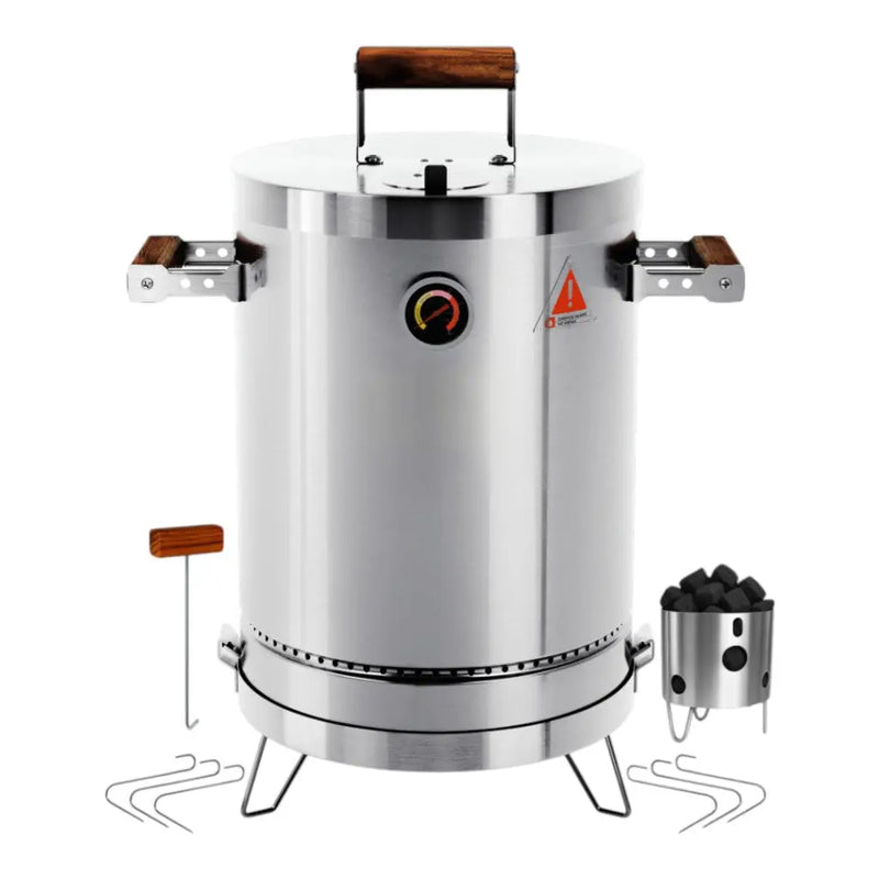 17" X 10" Silver Stainless Steel Portable Smoker Barrel Homeroots Outdoor