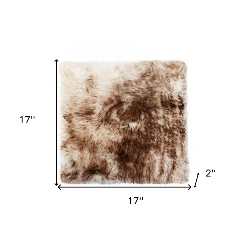 17" X 17" Brown And White Ombre Chair Pad Homeroots Kitchen & Dining