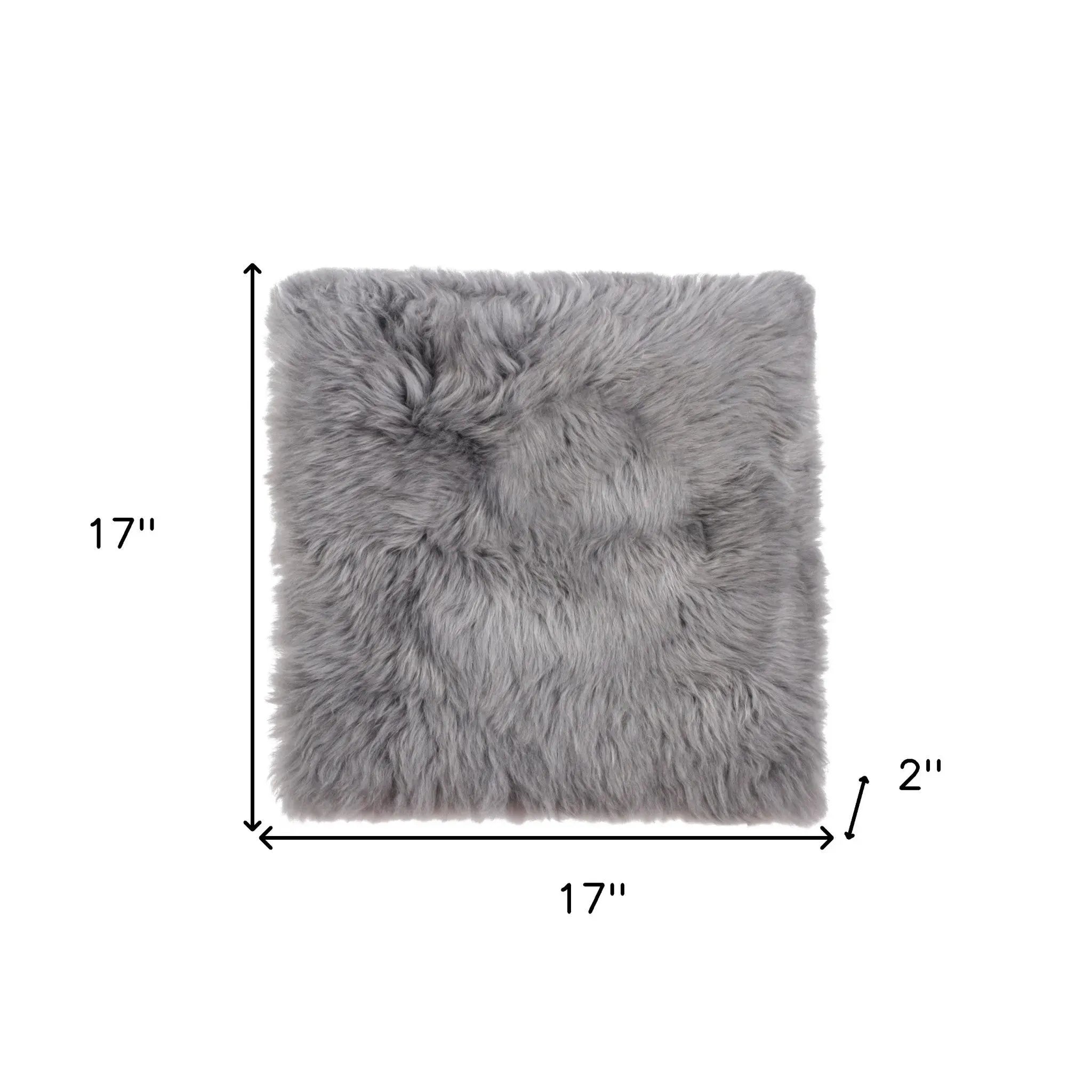 17" X 17" Gray Synthetic Solid Color Pad Homeroots Kitchen & Dining