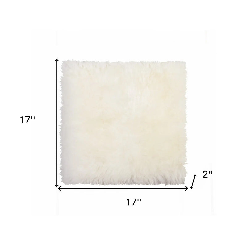 17" X 17" White Synthetic Solid Color Pad Homeroots Kitchen & Dining