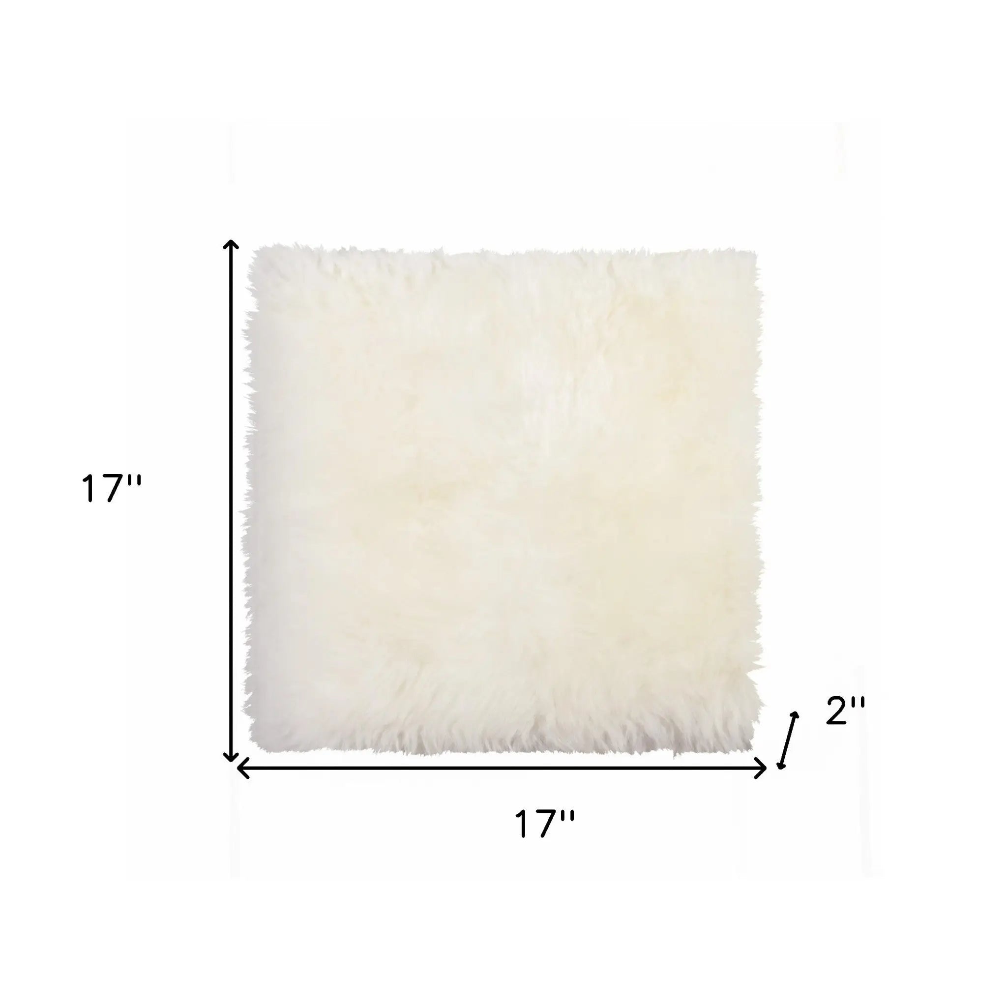 17" X 17" White Synthetic Solid Color Pad Homeroots Kitchen & Dining