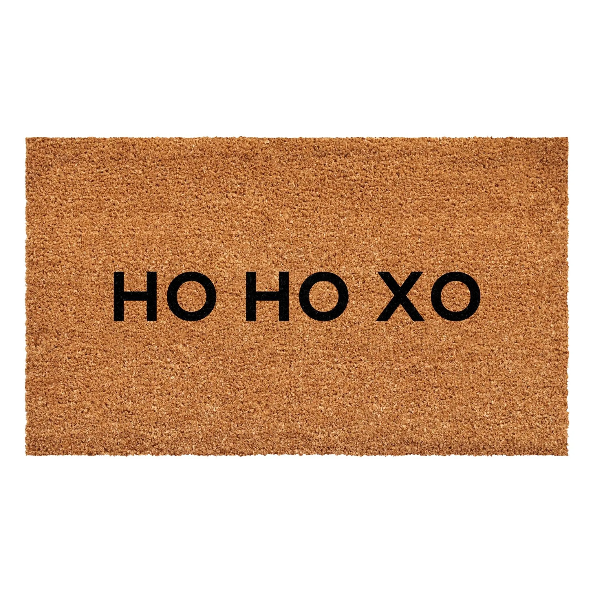 17" X 29" Natural And Brown Christmas Outdoor Coir Door Mat Homeroots Home Decor