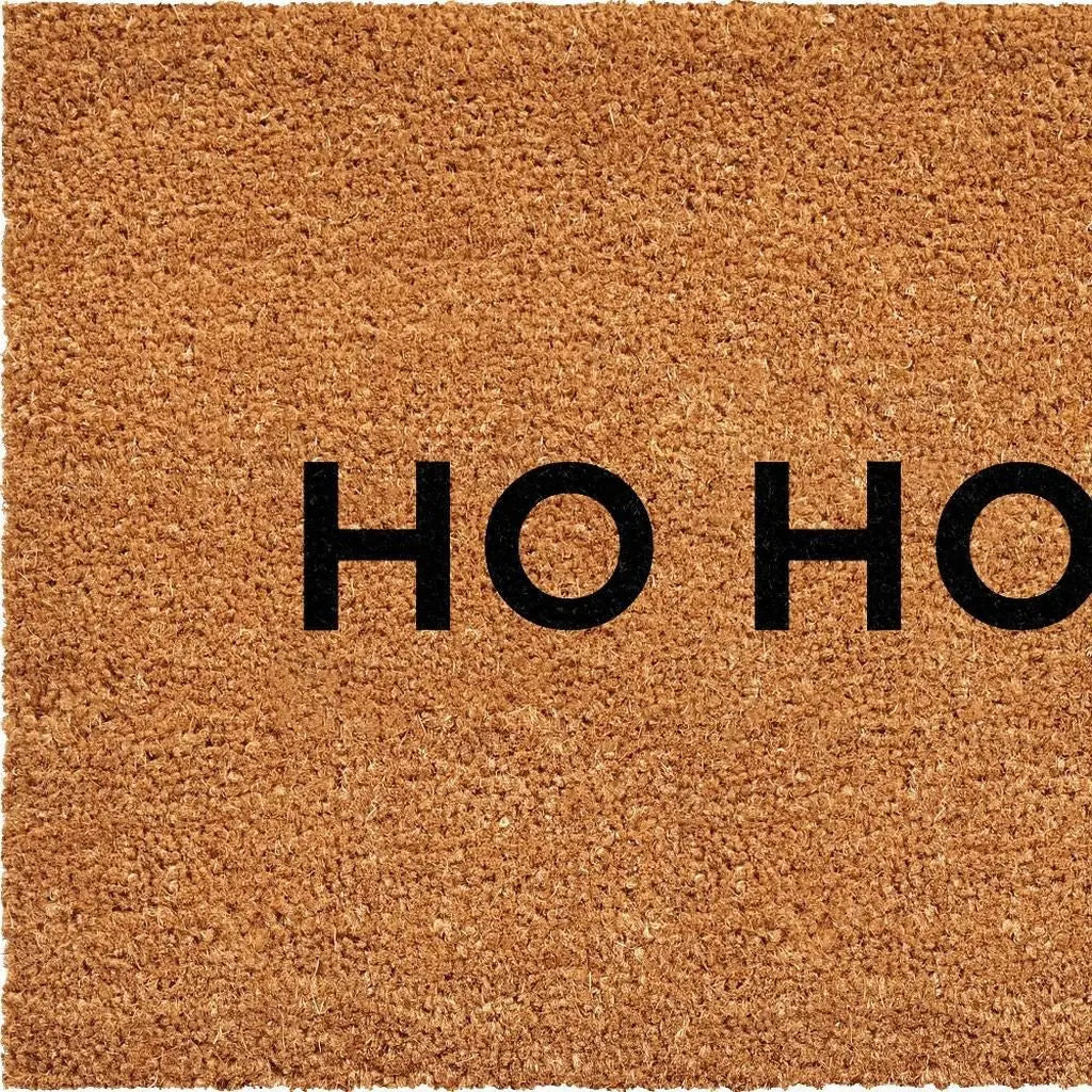17" X 29" Natural And Brown Christmas Outdoor Coir Door Mat Homeroots Home Decor