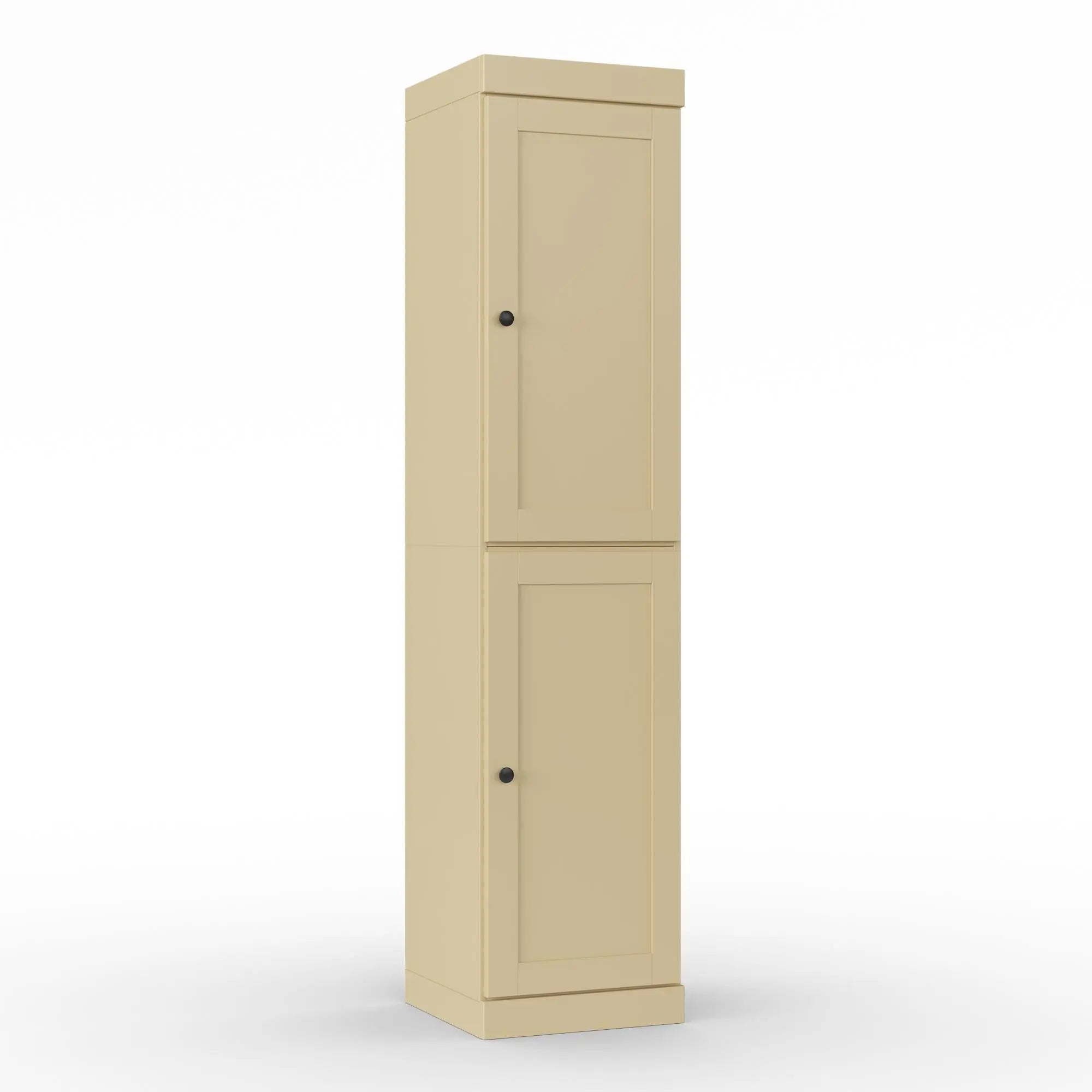 17" Yellow Solid Wood Free Standing Double Door Linen Cabinet Homeroots Organization