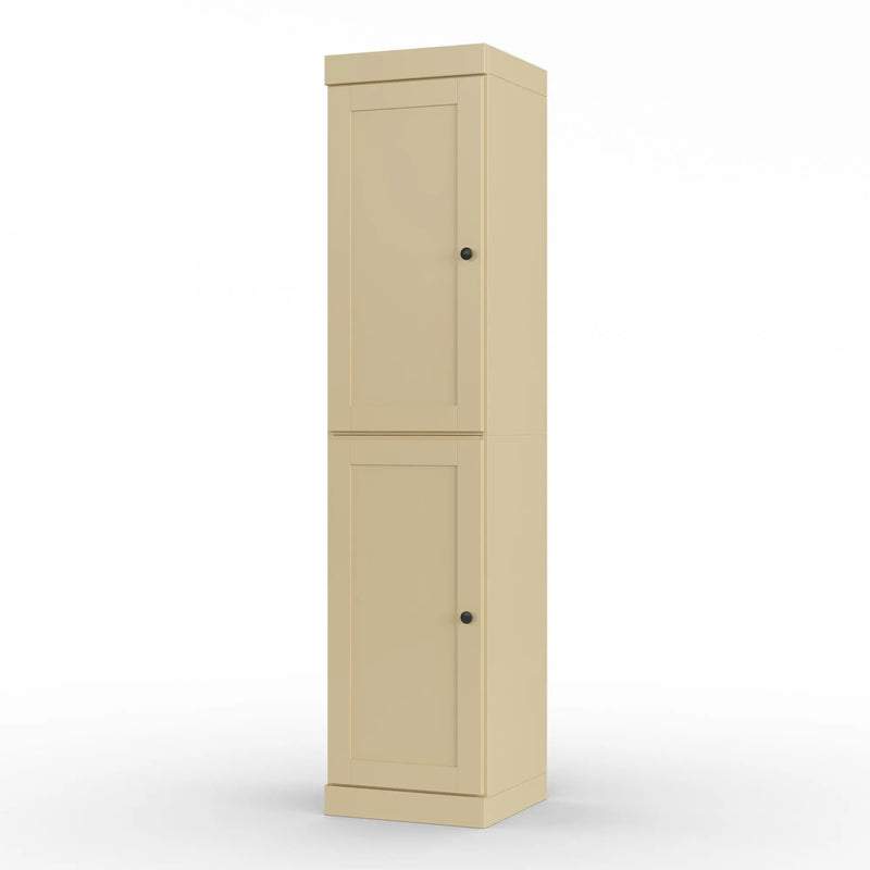 17" Yellow Solid Wood Free Standing Double Door Linen Cabinet Homeroots Organization