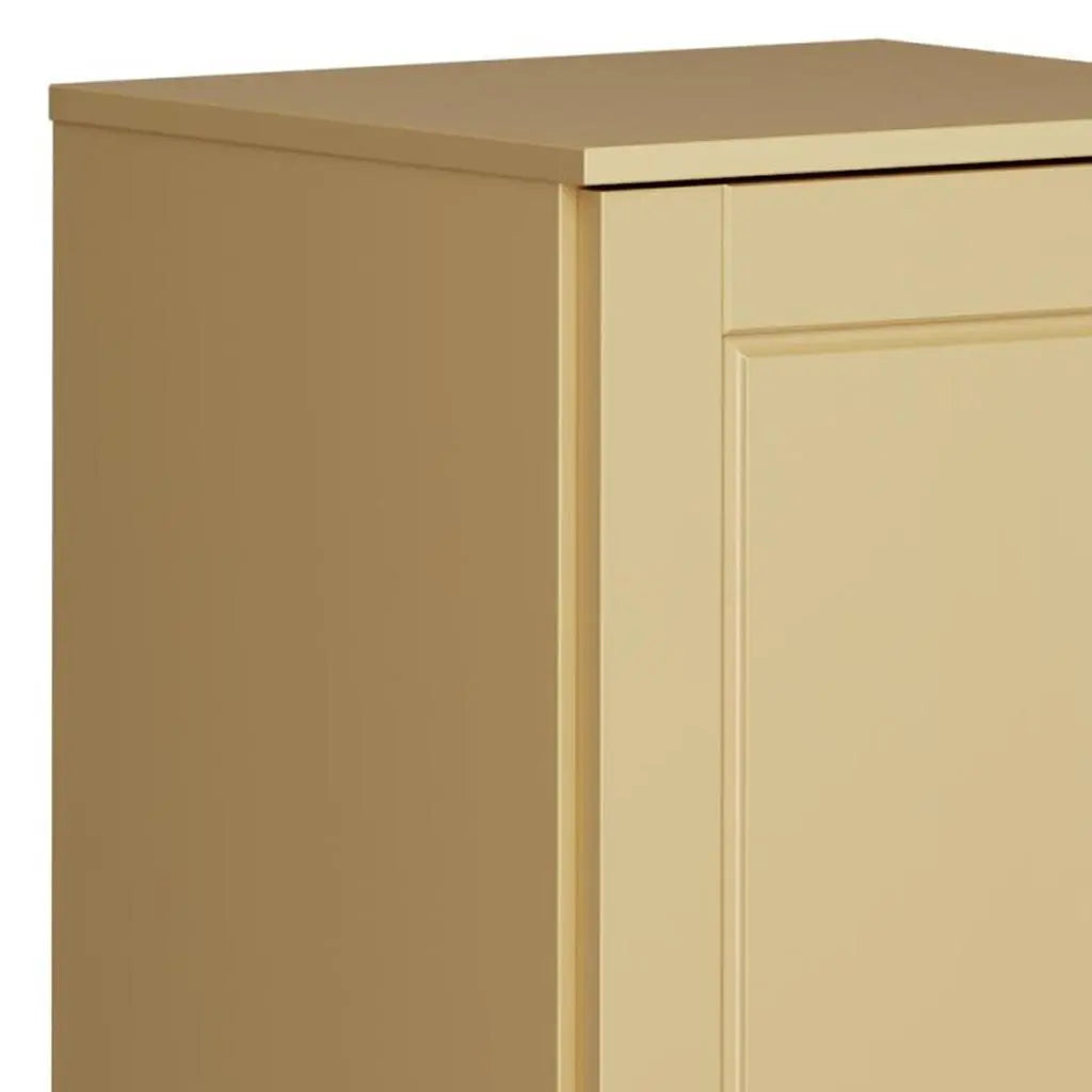 17" Yellow Solid Wood Free Standing Single Door Linen Cabinet Homeroots Organization
