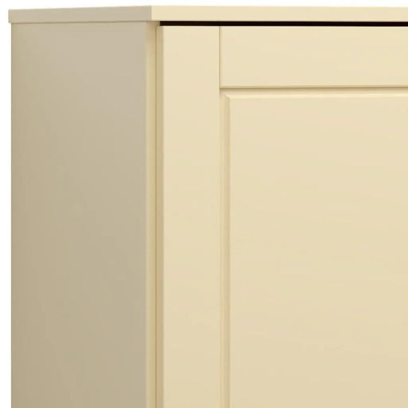 17" Yellow Solid Wood Free Standing Single Door Linen Cabinet Homeroots Organization