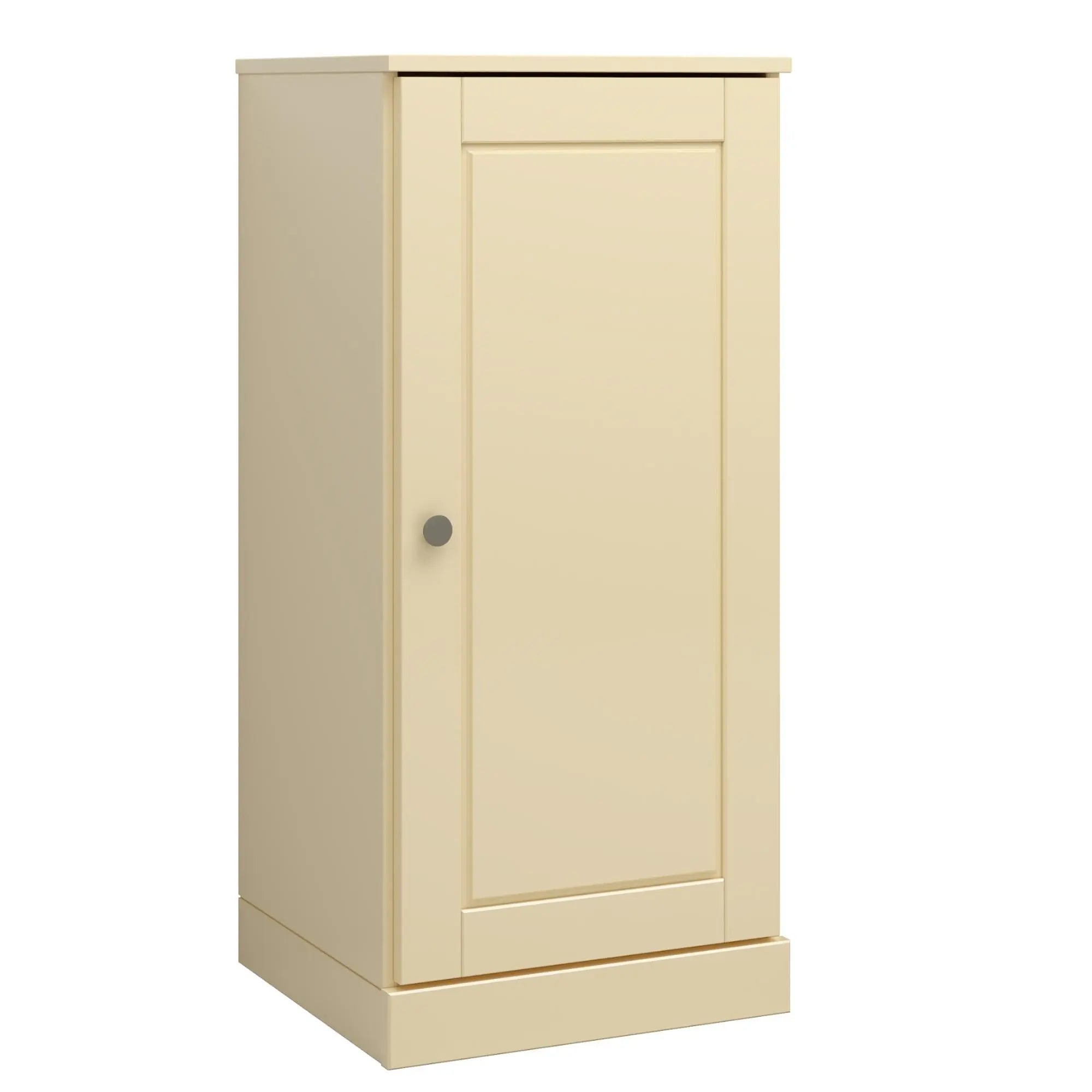 17" Yellow Solid Wood Free Standing Single Door Linen Cabinet Homeroots Organization