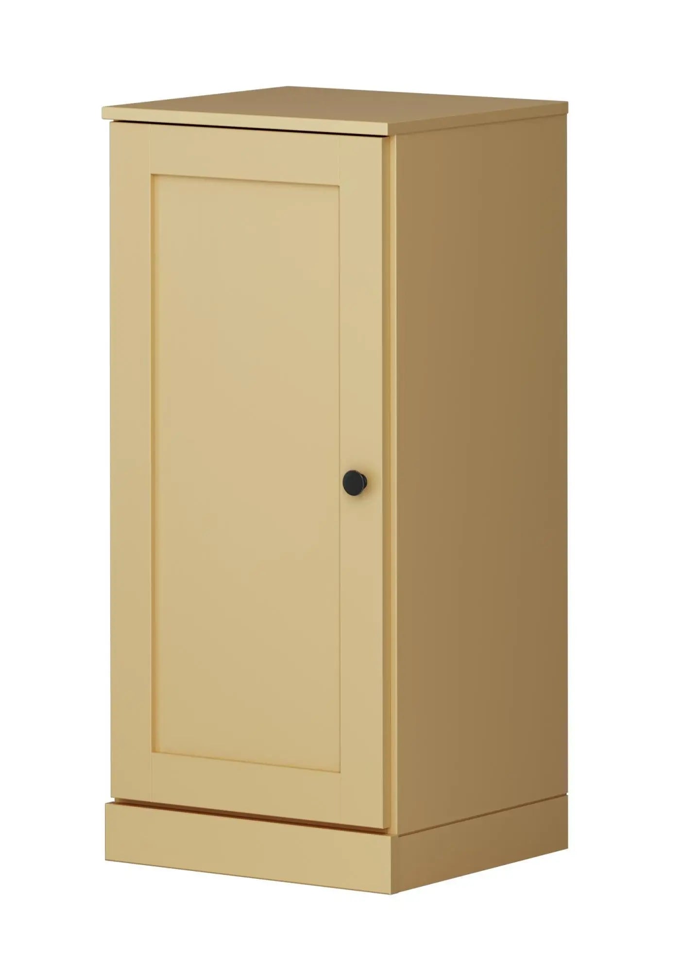 17" Yellow Solid Wood Free Standing Single Door Linen Cabinet Homeroots Organization