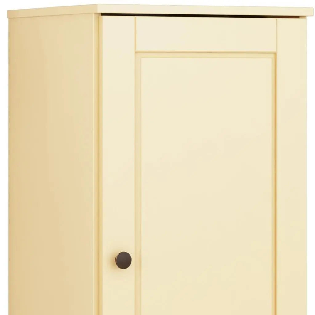 17" Yellow Solid Wood Free Standing Single Door Linen Cabinet Homeroots Organization