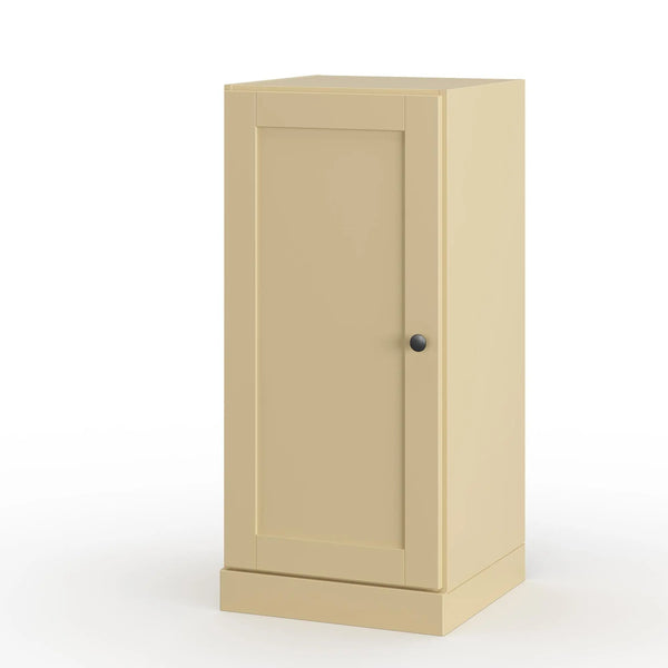 17" Yellow Solid Wood Free Standing Single Door Linen Cabinet Homeroots Organization