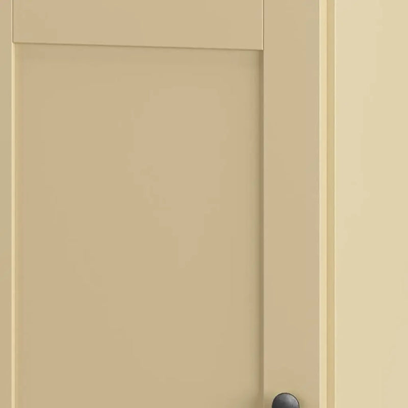 17" Yellow Solid Wood Free Standing Single Door Linen Cabinet Homeroots Organization