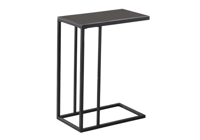 18.25" X 10.25" X 24" Black Metal Tempered Glass Accent Table Homeroots Living Room