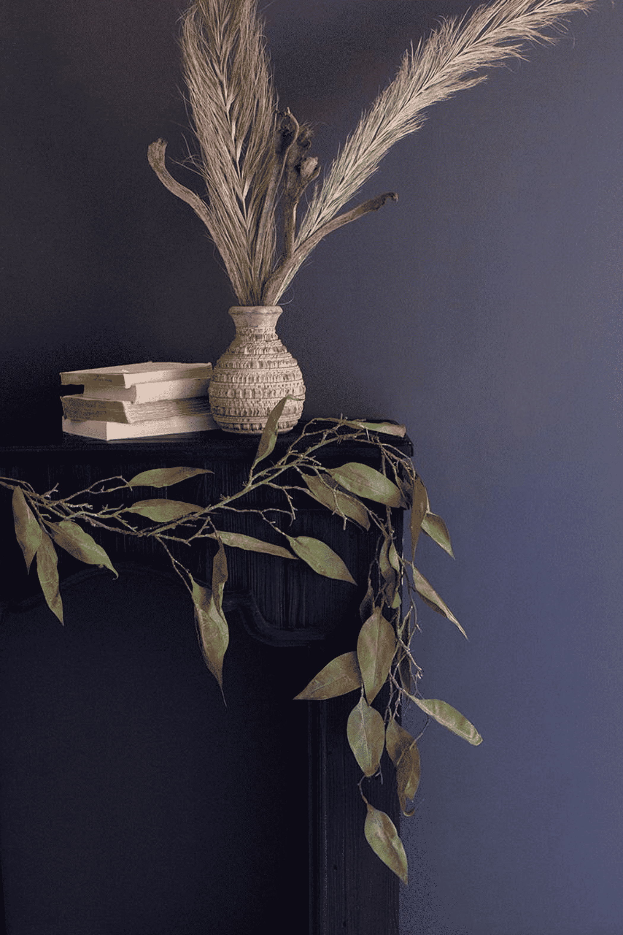 Botanica leaf garland with long trailing stems and multi-green leaves