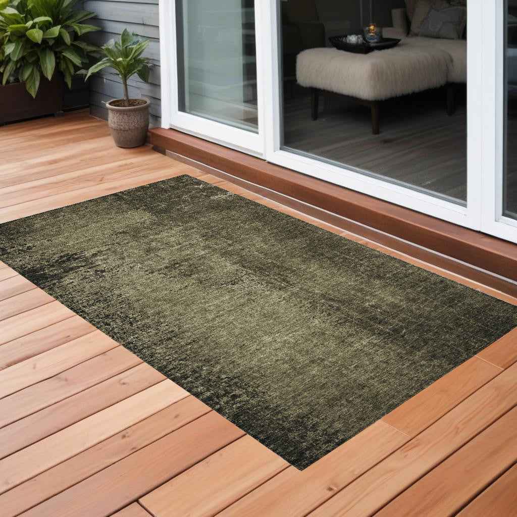 2' X 3' Gray Abstract Washable Non Skid Indoor Outdoor Area Rug