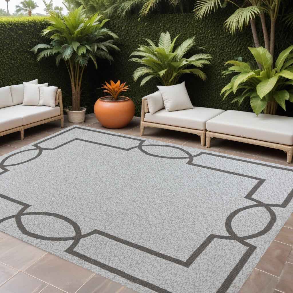 8' X 11' Ivory Indoor Outdoor Area Rug