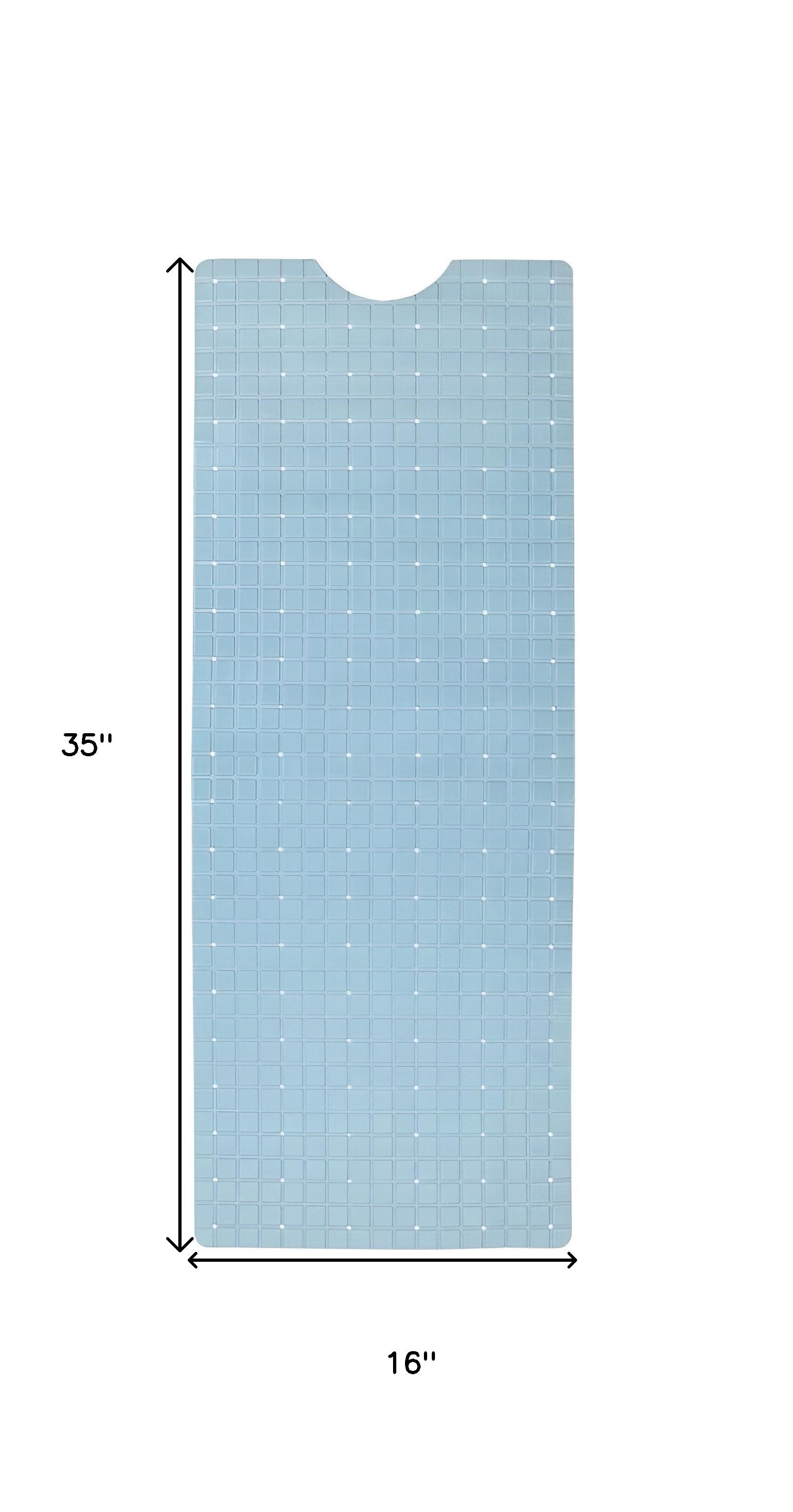 40" Light Blue Geometric Tiles Non Slip Bathtub Mat - Bed & Bath