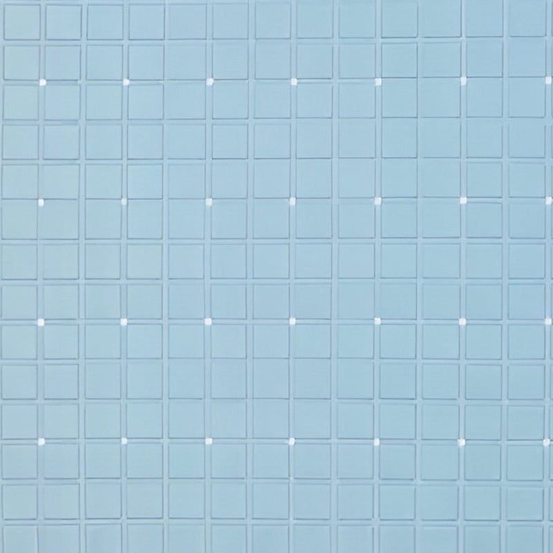 40" Light Blue Geometric Tiles Non Slip Bathtub Mat - Bed & Bath