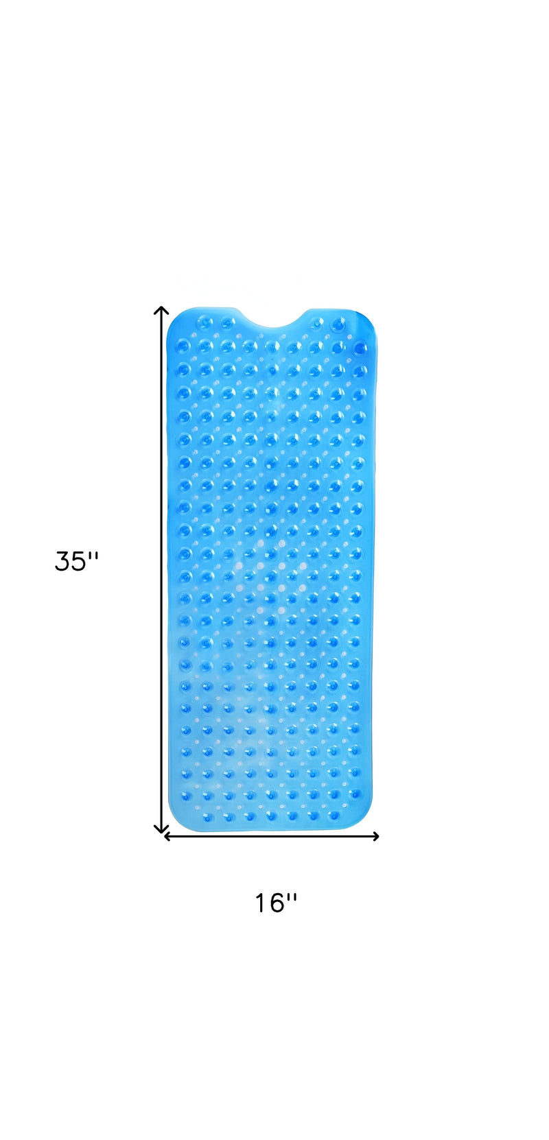40" Translucent Blue Bubbles Non Slip Bathtub Mat - Bed & Bath