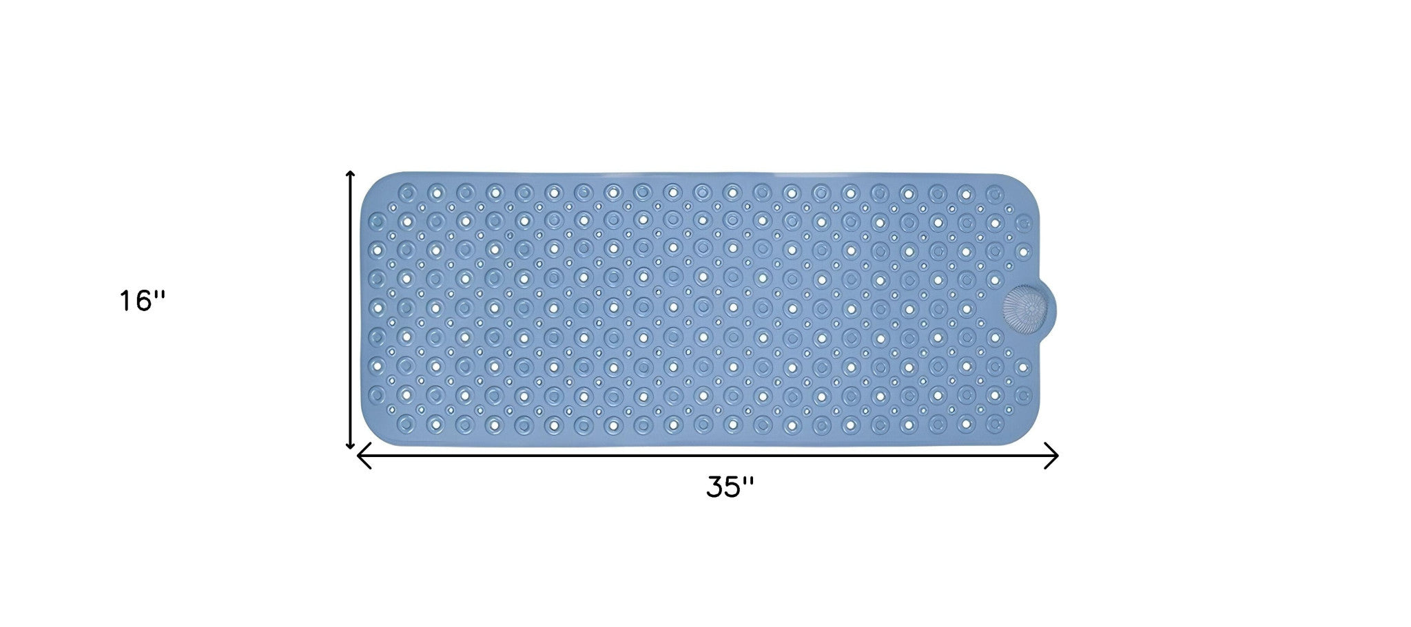 40" Blue Bubbles Non Slip Bathtub Mat - Bed & Bath