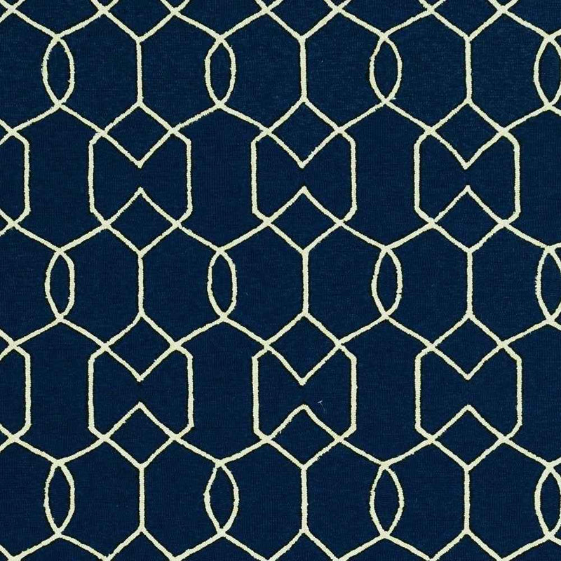 8' X 11' Navy Blue Moroccan Indoor Outdoor Area Rug