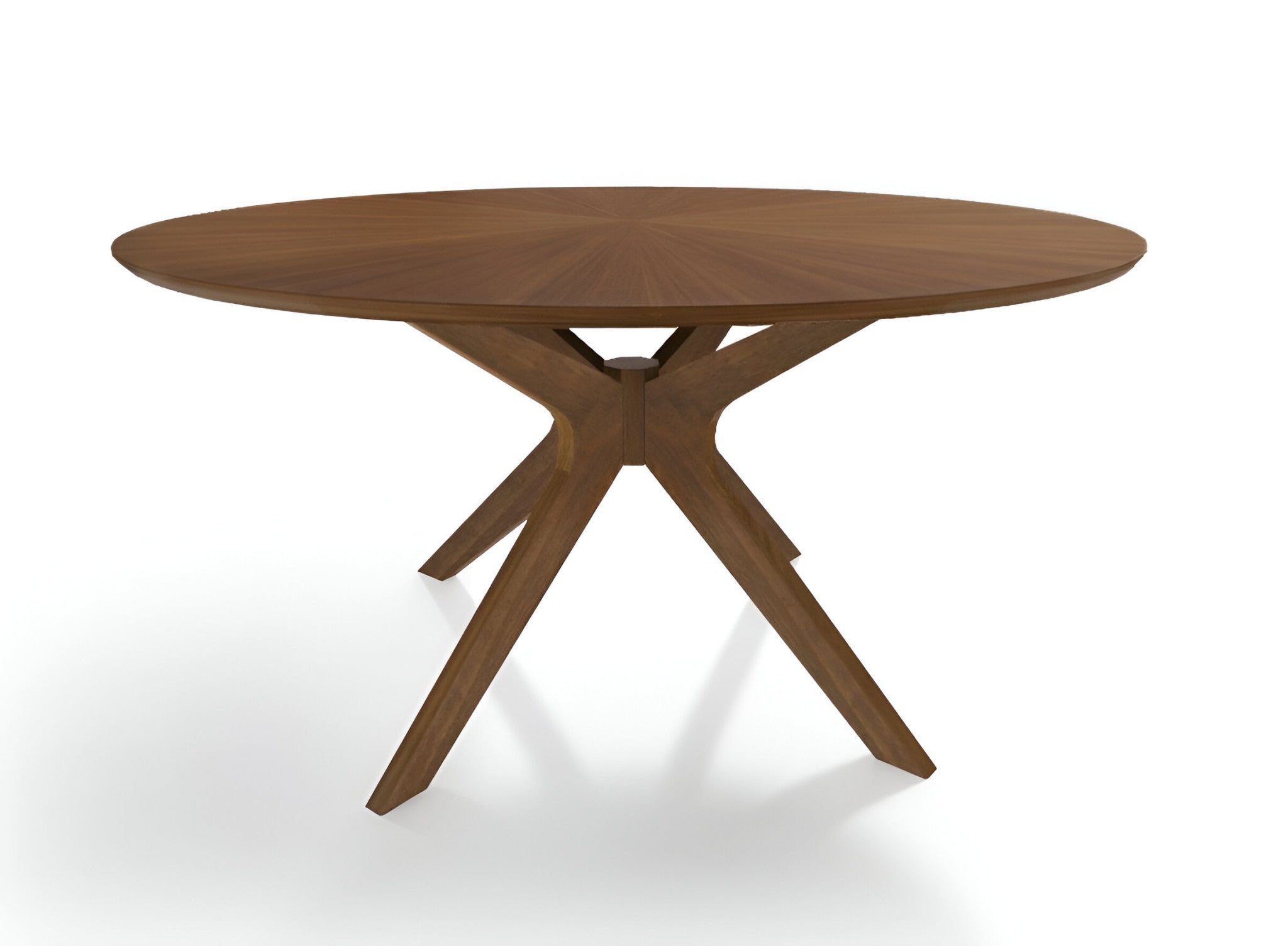 47" Brown Rounded Solid Manufactured Wood Pedestal Base Dining Table - Kitchen & Dining
