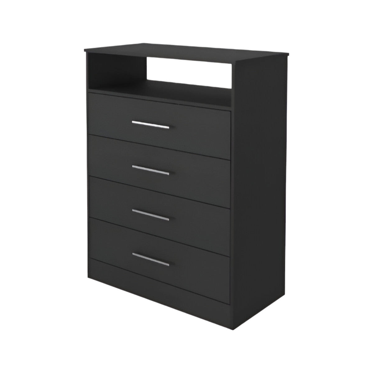 31" Black Four Drawer Vertical Dresser