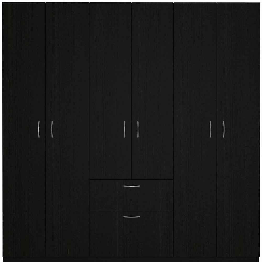 71" Black and White Single Drawer Combo Dresser