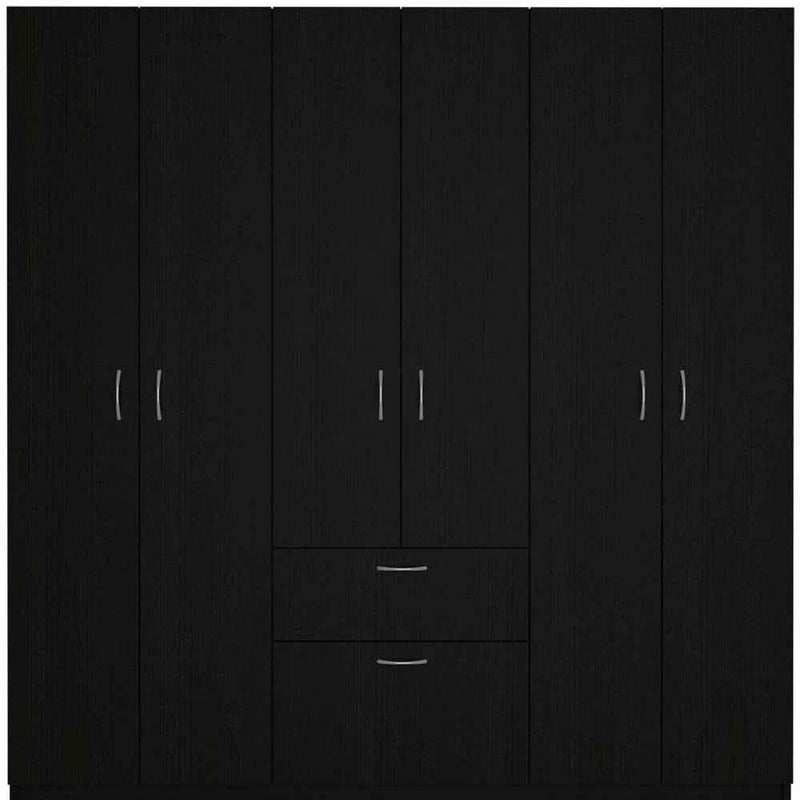 71" Black and White Single Drawer Combo Dresser