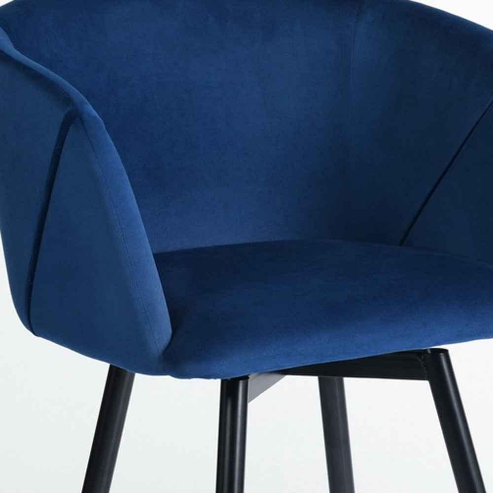 Set of Two 28" Rose And Black Velvet And Steel Low Back Bar Height Bar Chairs