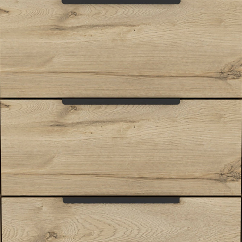 18" Brown And Black Wood Three Drawer Dresser - Bed & Bath