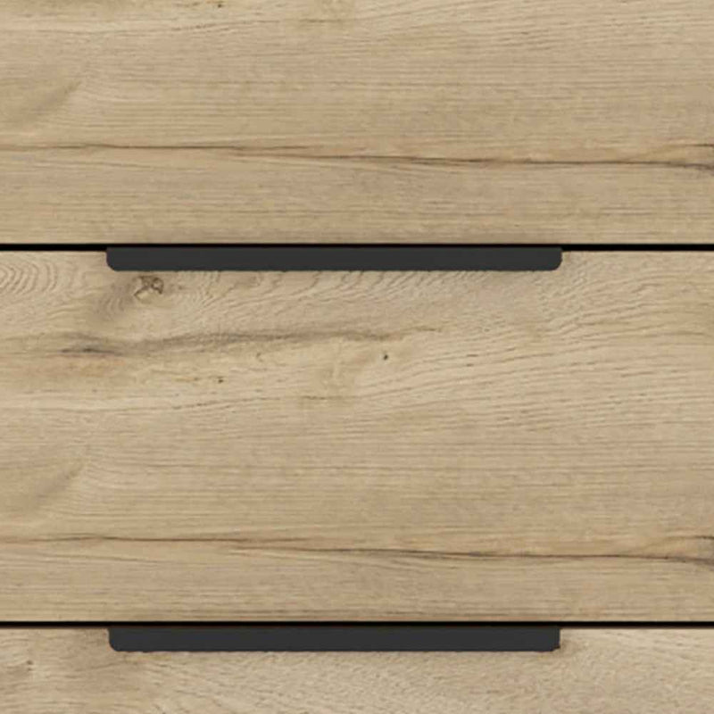 18" Brown and Black Three Drawer Standard Chest