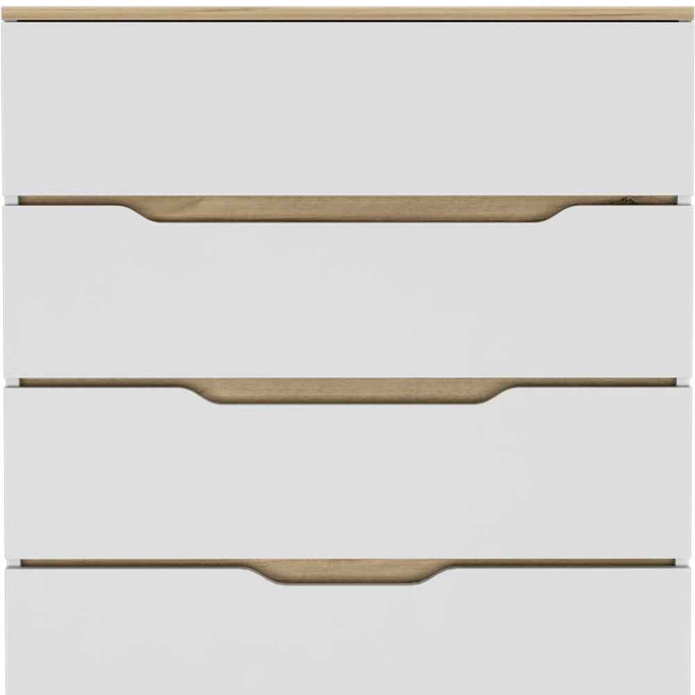 31" Brown and White Four Drawer Standard Chest