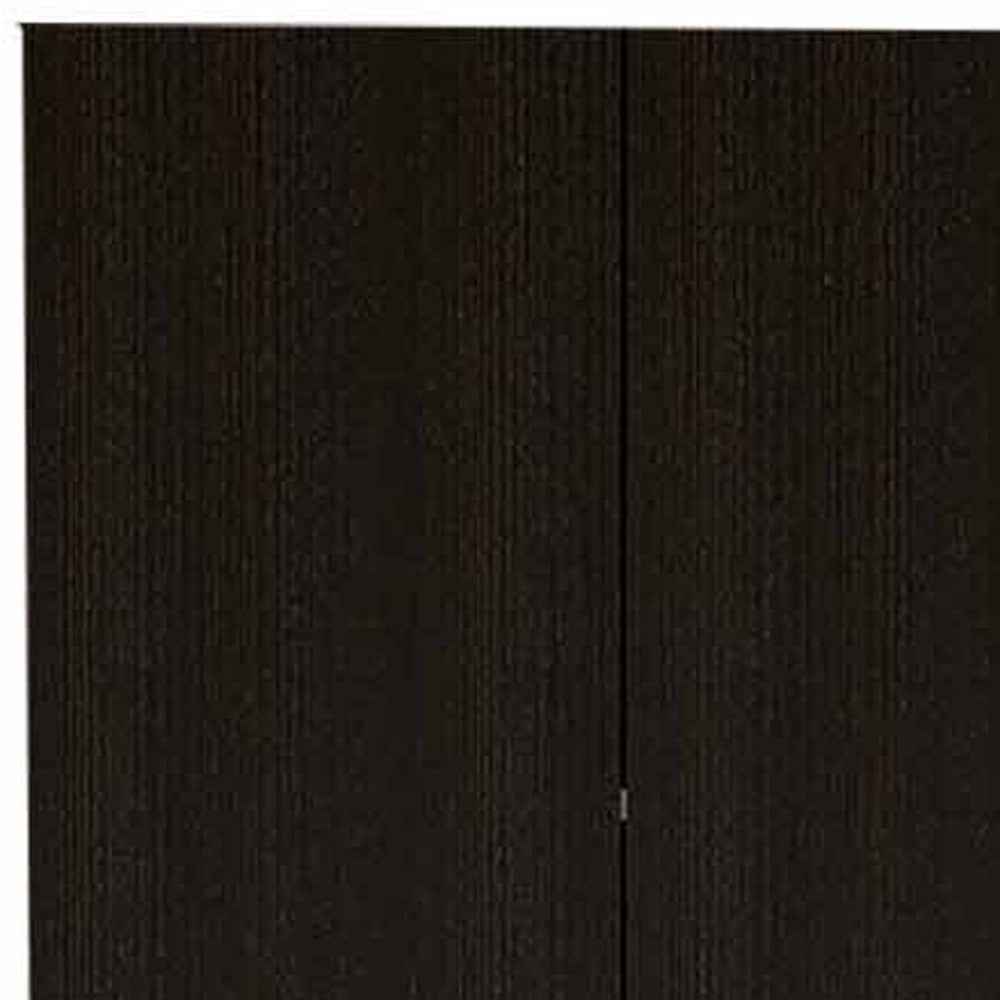 79" Modern Black Pantry Cabinet with Two Doors and Five Shelves