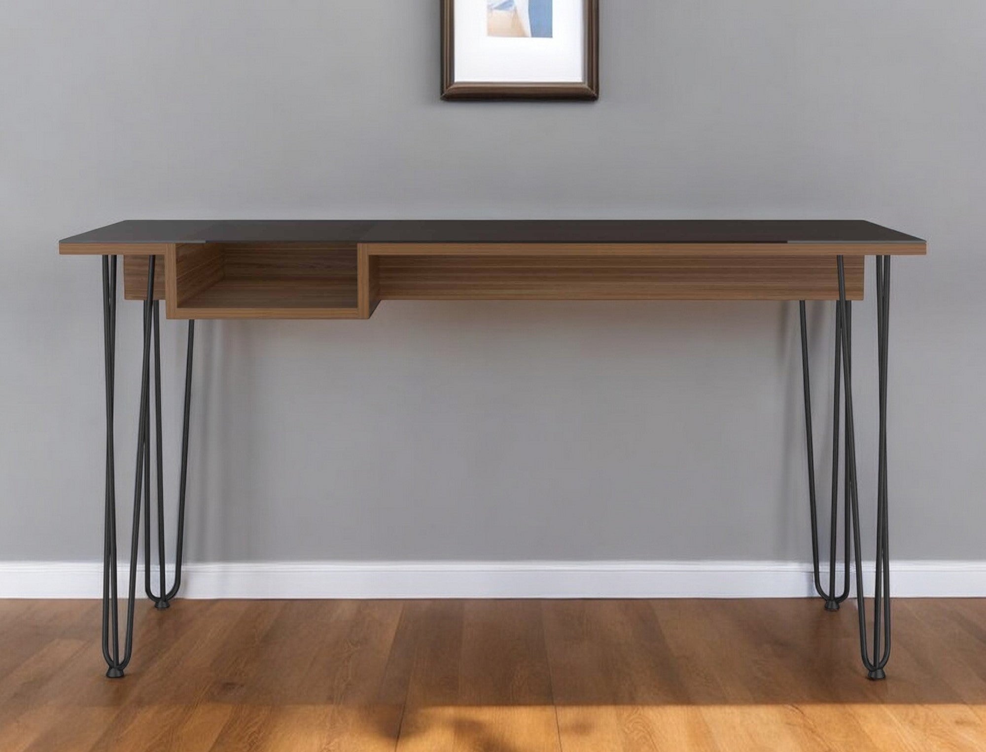 55" Brown and Black Computer Desk Default Title