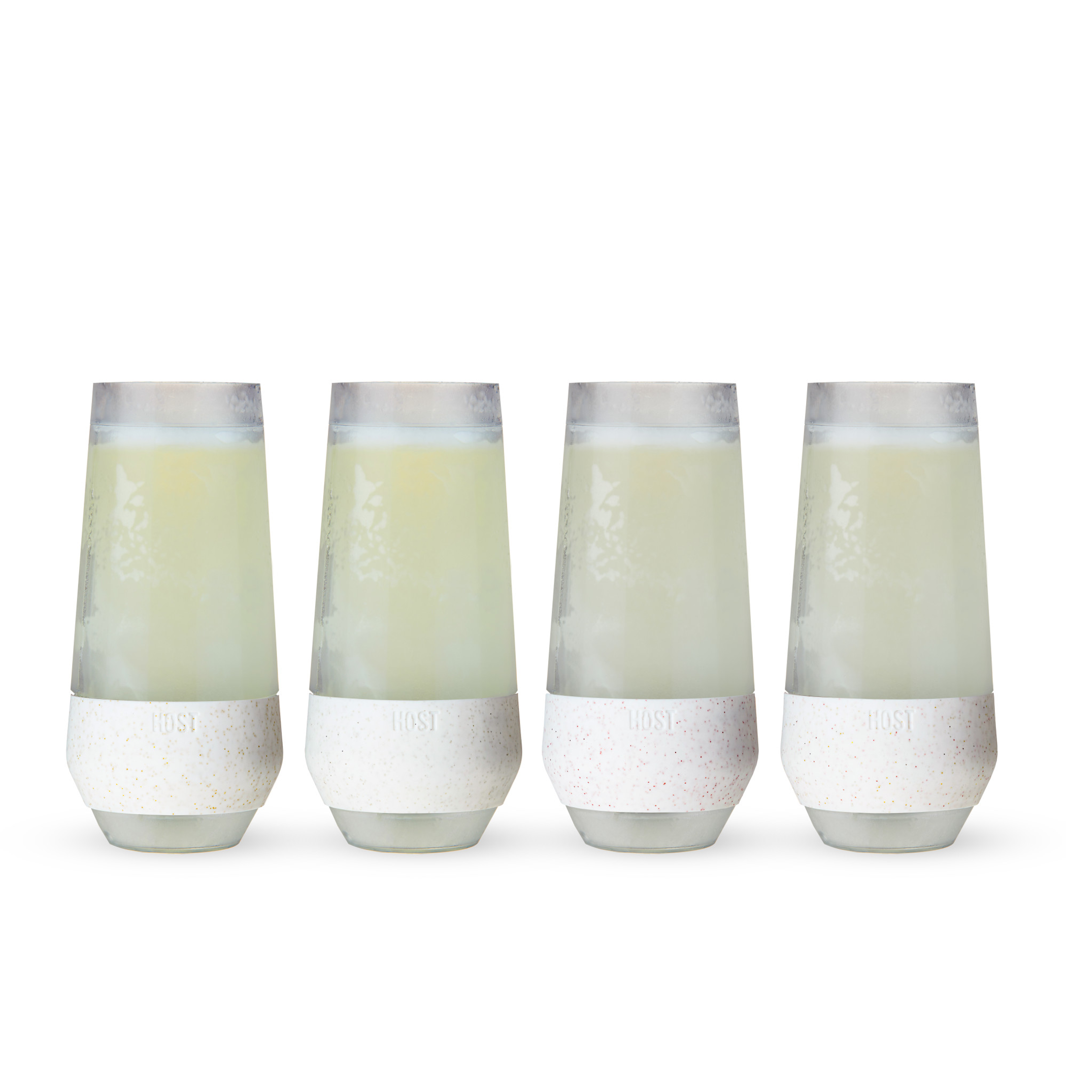 Champagne FREEZE Cooling Cups (set of 4) in Glitter Set by - White / 1 - Drinkware