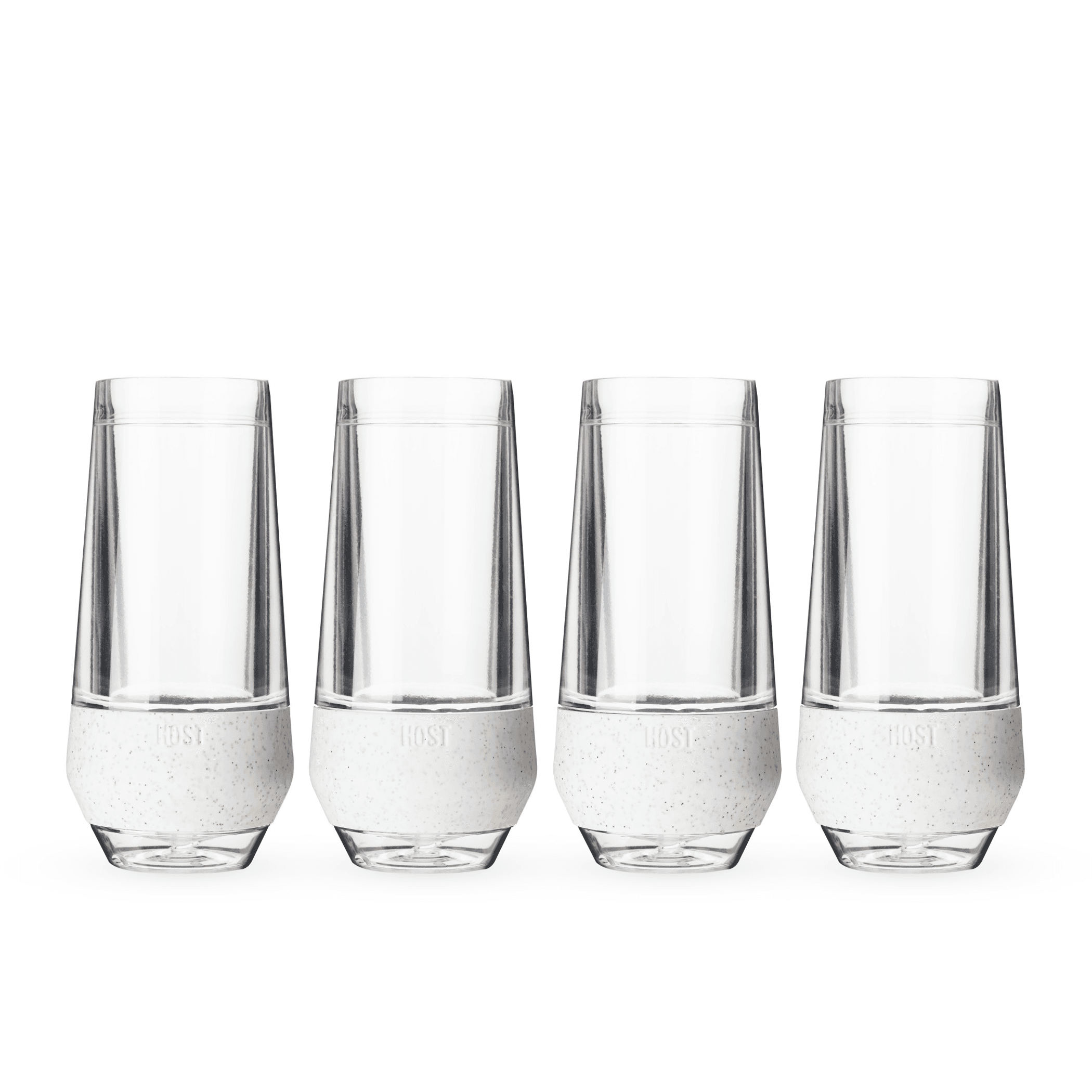 Champagne FREEZE Cooling Cups (set of 4) in Glitter Set by - White / 1 - Drinkware
