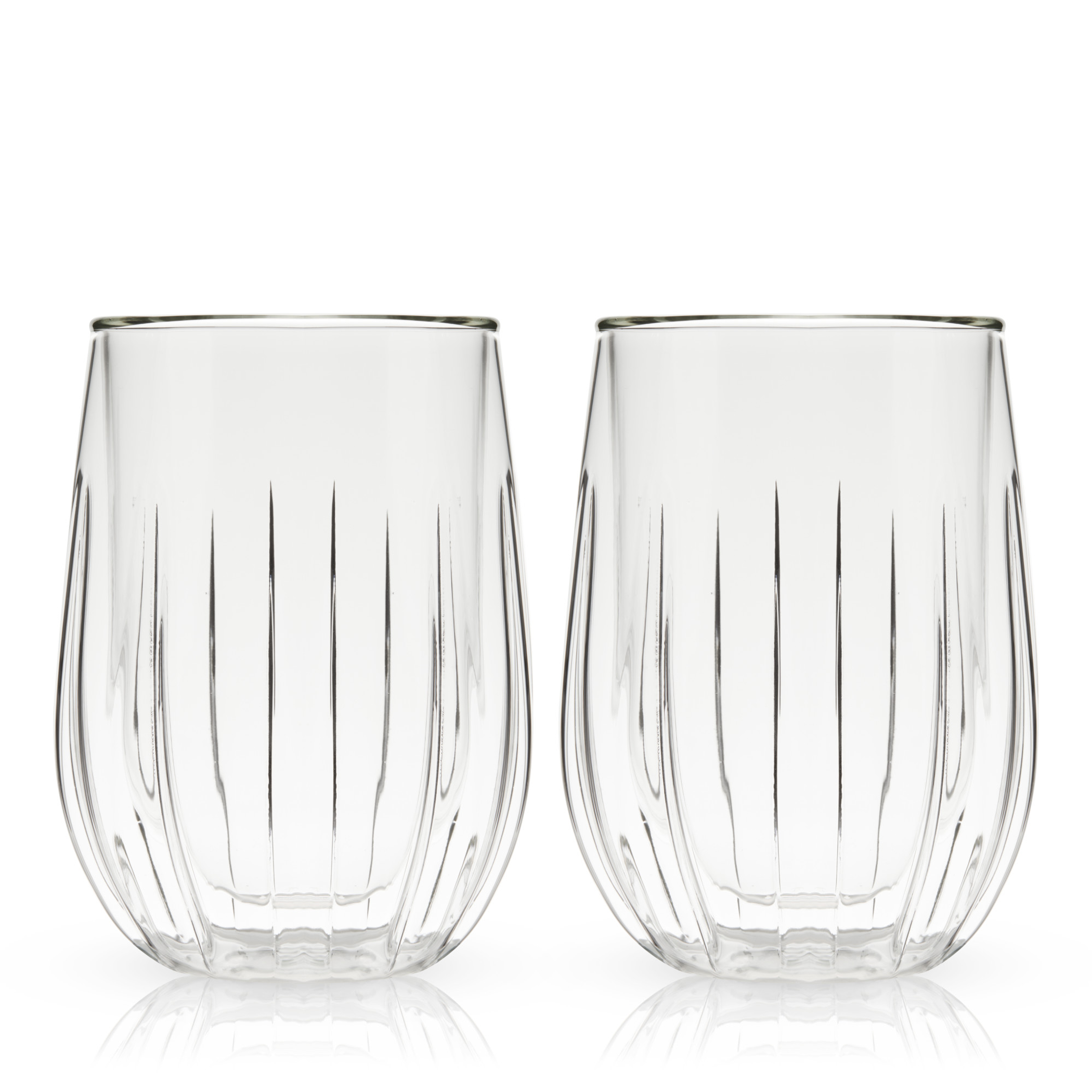 Double Walled Wine Glasses by Viski - Clear / 1 - Drinkware