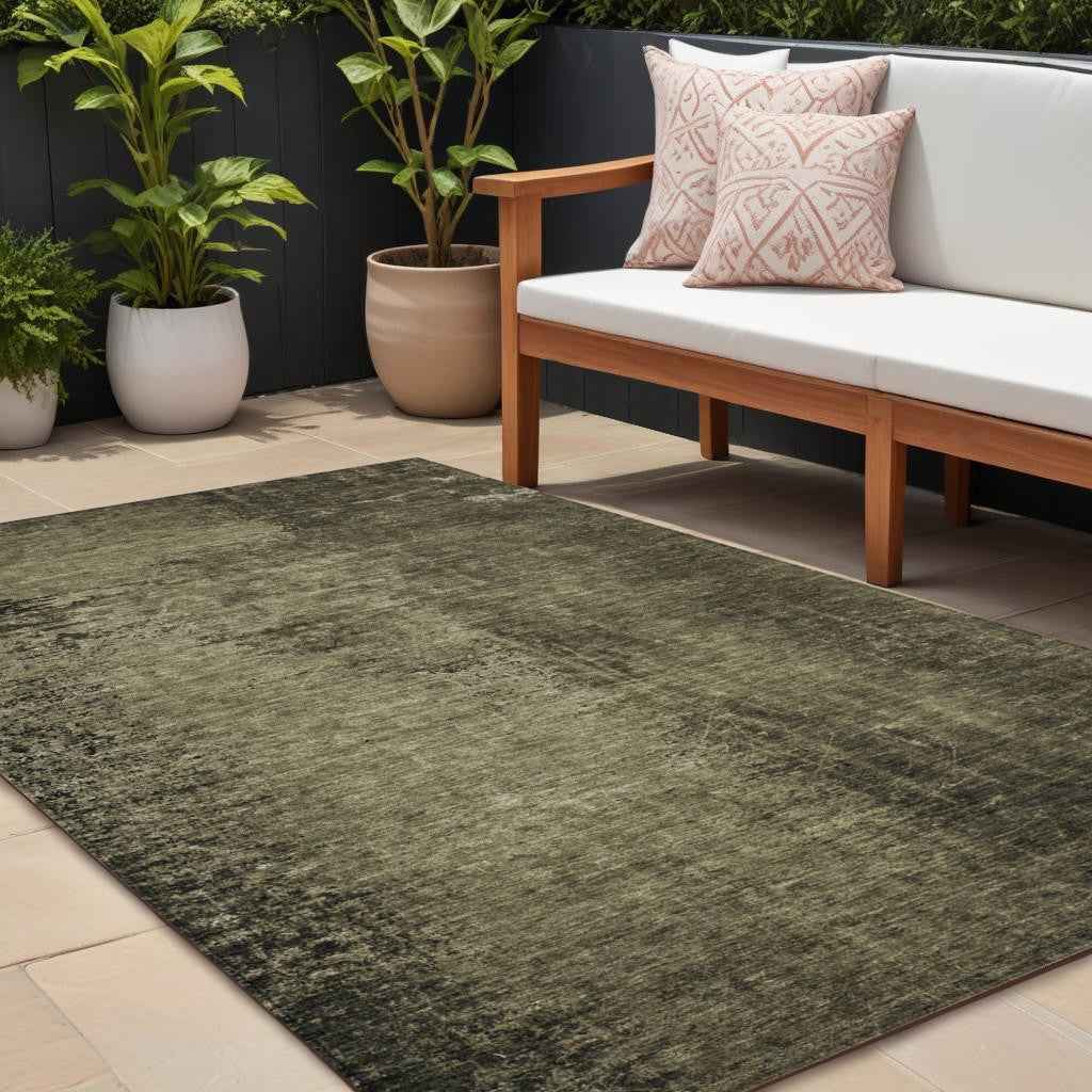 9' X 12' Gray Abstract Washable Non Skid Indoor Outdoor Area Rug