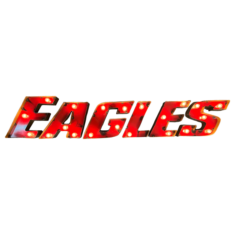Boston College "Eagles" Lighted Recycled Metal Wall Decor - 1 - Home Decor