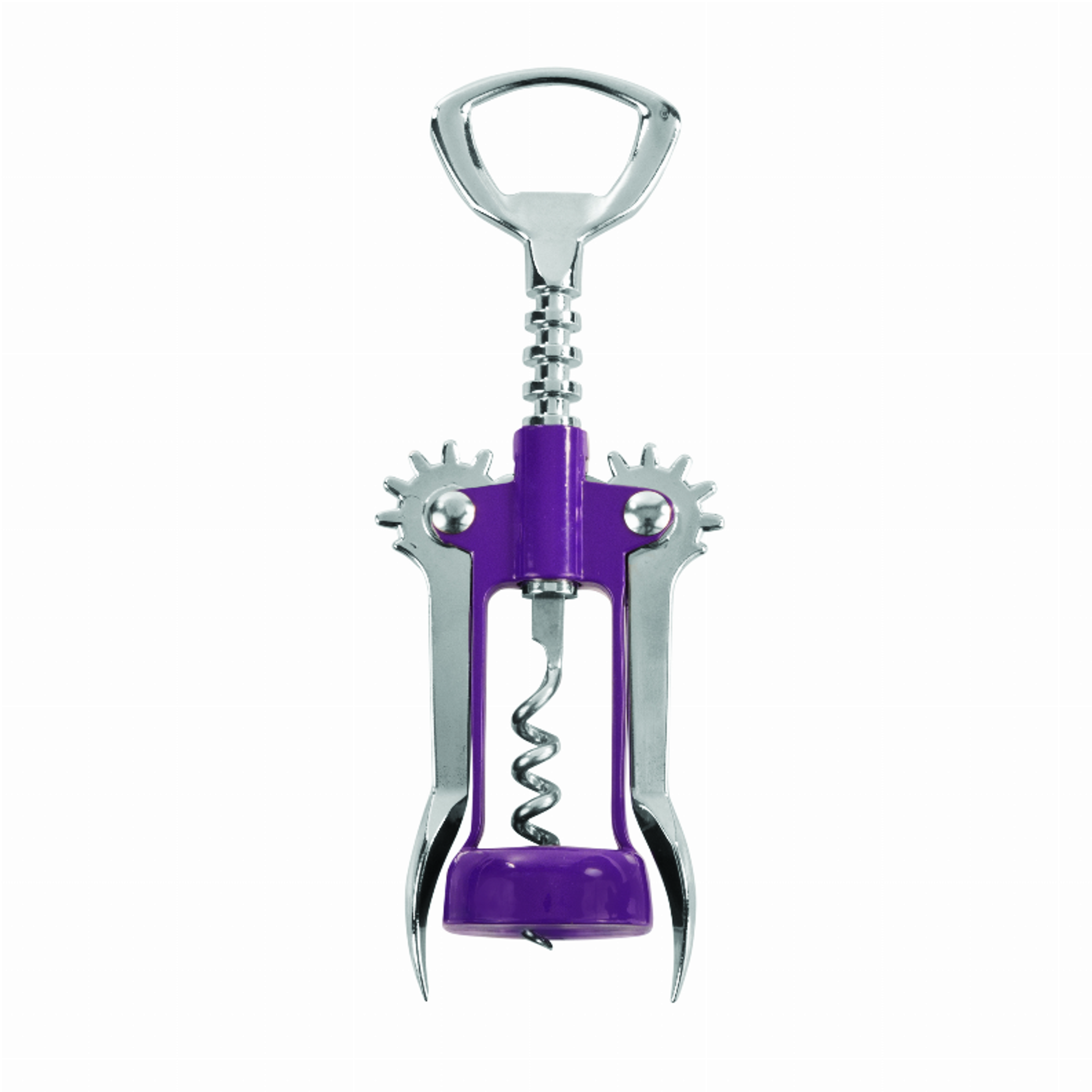 Soar winged corkscrew by True, purple metal wing handles and cork screw