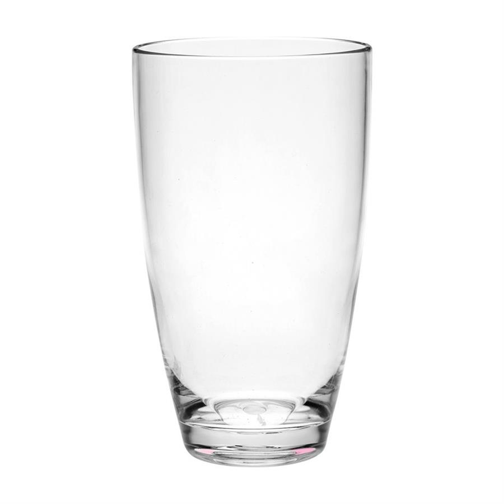 Clear acrylic highball tumbler, empty and ready for 19 oz drinks