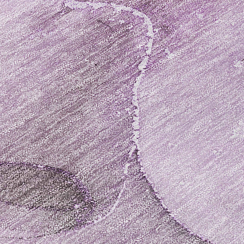 5' X 8' Purple and Green Abstract Washable Indoor Outdoor Area Rug