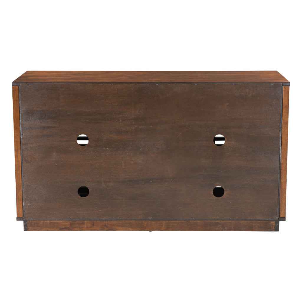 54" Brown Enclosed Storage TV Stand