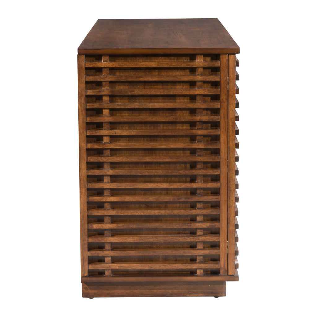 54" Brown Enclosed Storage TV Stand