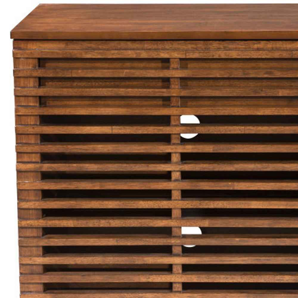 54" Brown Enclosed Storage TV Stand