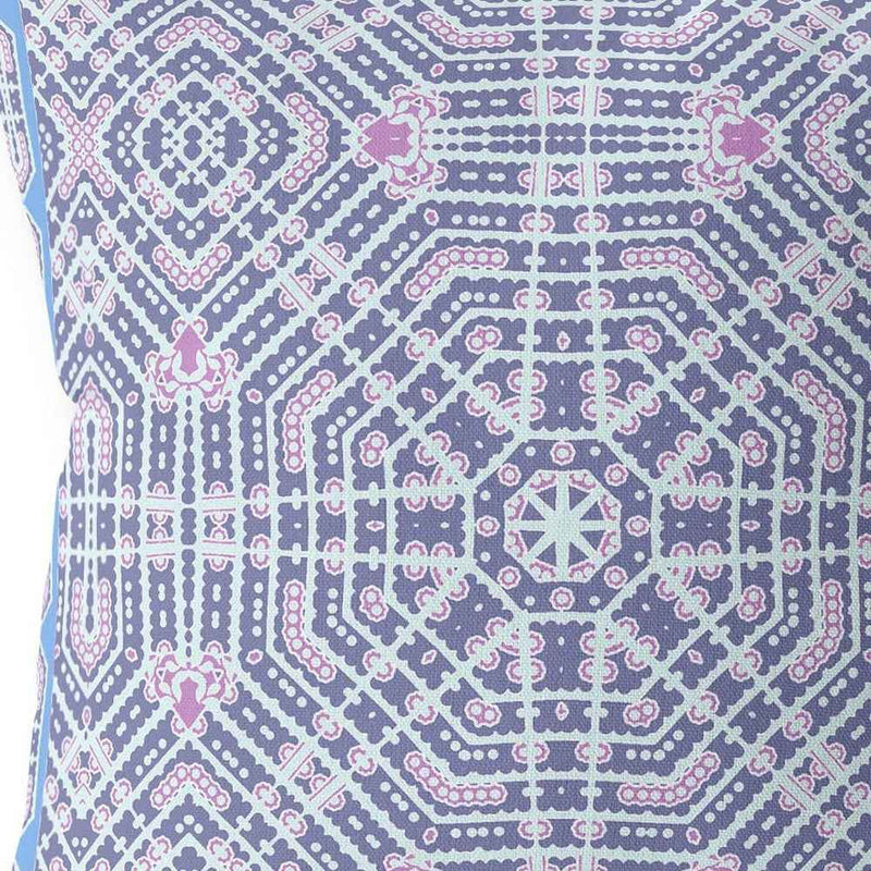 26” Lilac Blue Geostar Indoor Outdoor Throw Pillow