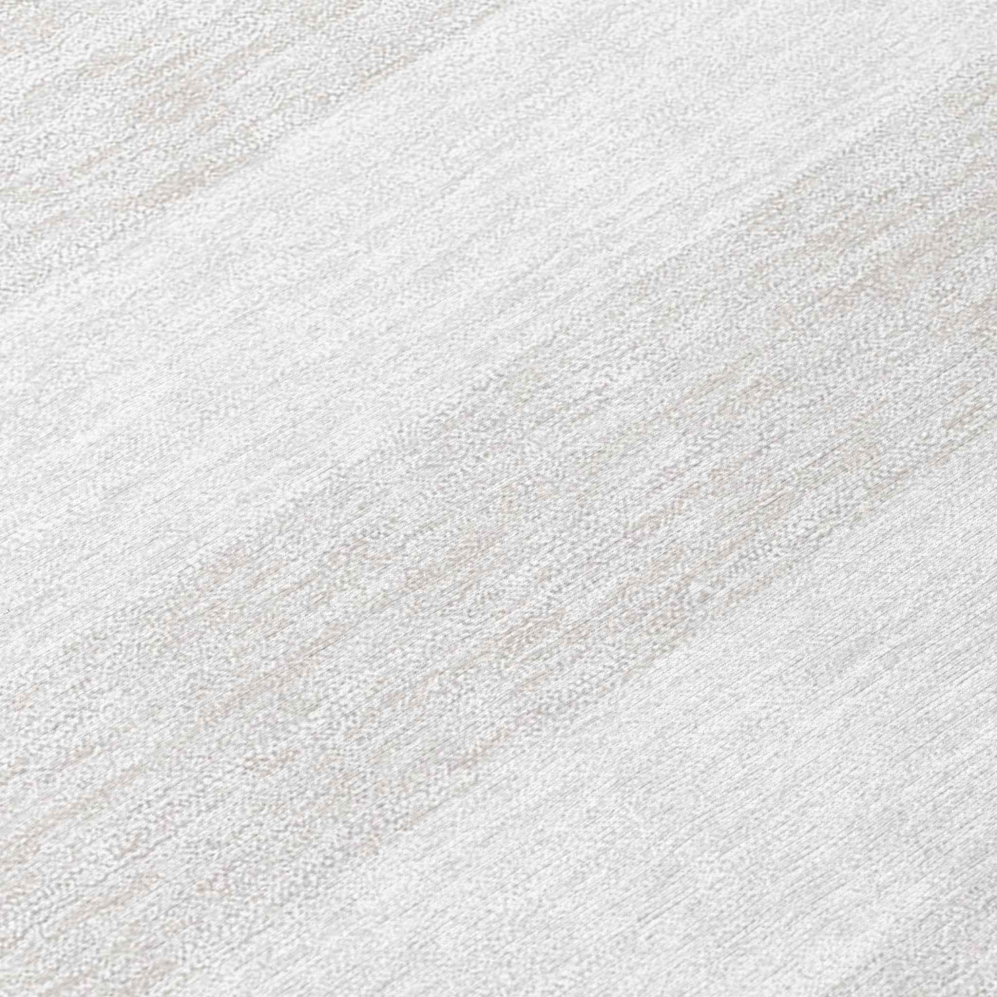 9' X 12' Ivory Striped Washable Indoor Outdoor Area Rug