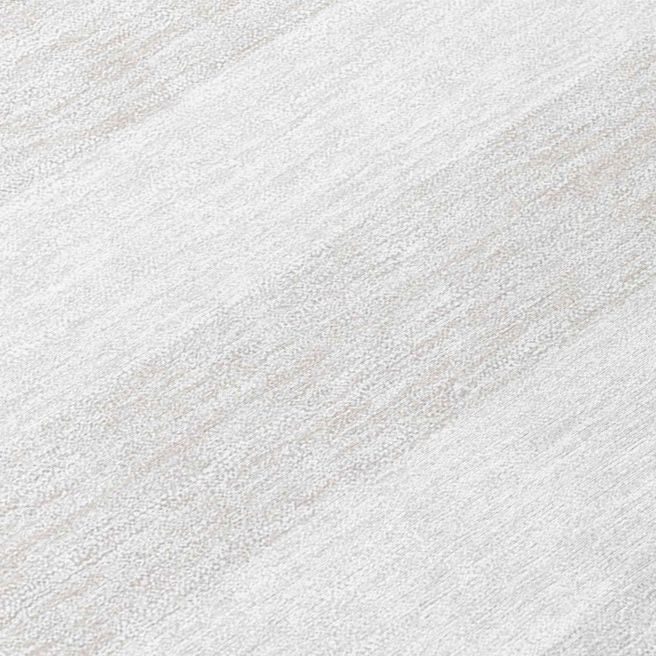 8' X 10' Ivory Striped Washable Indoor Outdoor Area Rug