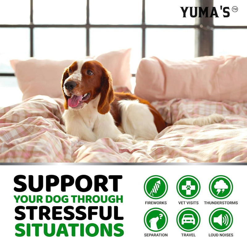 YUMA'S (2 Pack) Hemp Calming Chews for Dogs   Advanced Dog Calming Treats   Dog Calming Chews   340 Chews   Anxiety Relief…